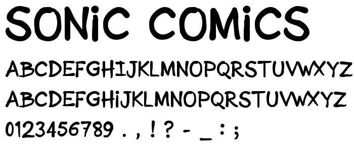 Sonic Comics font